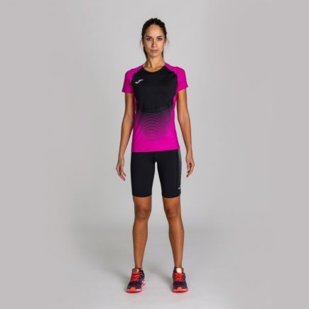 Футболка жіноча Joma T-SHIRT ELITE VI PINK-BLACK S / S WOMAN 900641.501