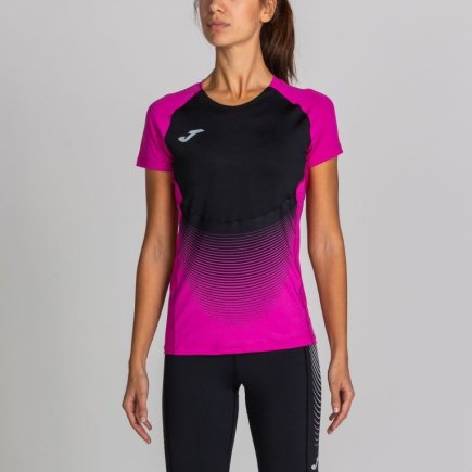 Футболка жіноча Joma T-SHIRT ELITE VI PINK-BLACK S / S WOMAN 900641.501