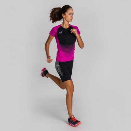 Футболка жіноча Joma T-SHIRT ELITE VI PINK-BLACK S / S WOMAN 900641.501