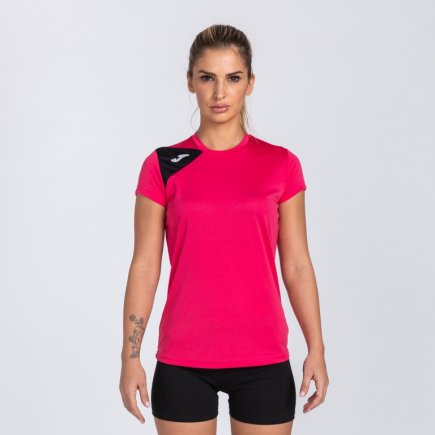 Футболка женская Joma SPIKE II 900868.501 цвет: розовый/черный