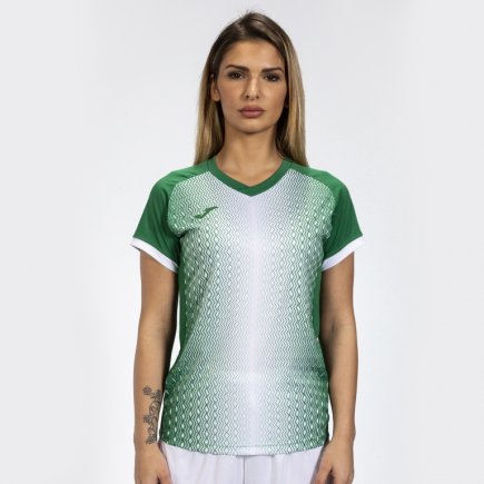 Футболка женская Joma SUPERNOVA 900890.452 цвет: зеленый/белый
