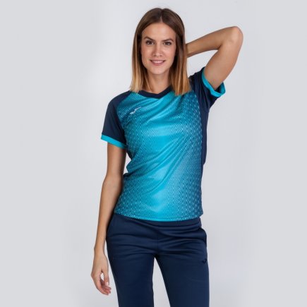Футболка жіноча Joma SUPERNOVA 900890.342 колір: темно-синій/блакитний