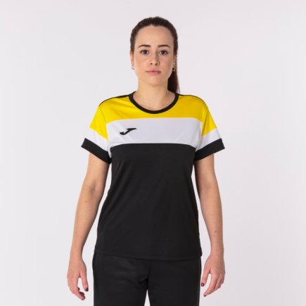 Футболка женская Joma CREW IV WOMAN 901039.109 цвет: черный/желтый/белый