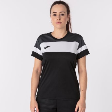 Футболка жіноча Joma CREW IV WOMAN 901039.110 колір: чорний/сірий/білий