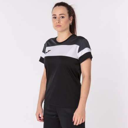Футболка жіноча Joma CREW IV WOMAN 901039.110 колір: чорний/сірий/білий
