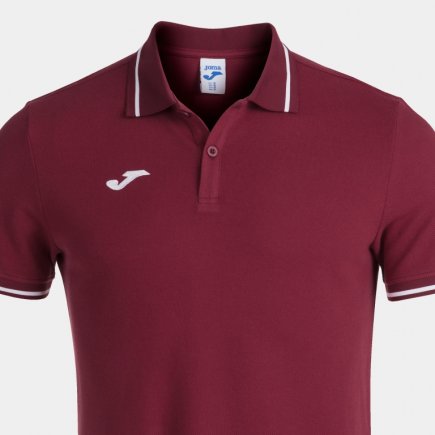 Поло Joma CONFORT II 102228.672 колір: бордовий/білий
