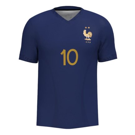 Футбольная форма сборная Франции Мбаппе 10 Чемпионат Мира 2022 (Mbappe 10 World Cup 2022) игровая/повседневная 10222904 цвет: темно-синий