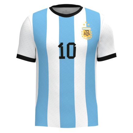 Нова Футболка збірна Аргентини Мессі 10 Чемпіонат Світу 2022 (Messi 10 World Cup 2022) ігрова/повсякденна 10224211 колiр: блакитний