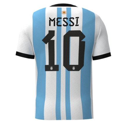 Нова Футболка збірна Аргентини Мессі 10 Чемпіонат Світу 2022 (Messi 10 World Cup 2022) ігрова/повсякденна 10224211 колiр: блакитний
