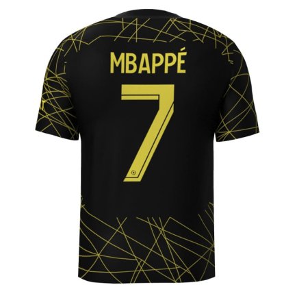 Новая Футболка ПСЖ Мбаппе 7 (PSG Mbappe 7) 2022-2023 игровая/повседневная 10226301 цвет: черный