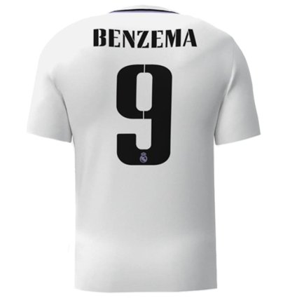 Футболка Реал Мадрид Бензема 9 (Real Madrid Benzema 9) 2022-2023 игровая/повседневная 10228110 цвет: белый