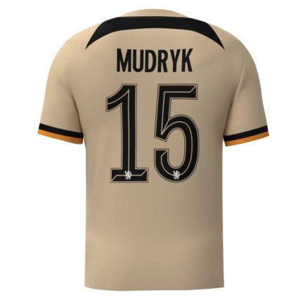 Футболка Челси Мудрик 15 (Chelsea Mudryk 15) 2022-2023 игровая/повседневная 11221619 цвет: бежевый