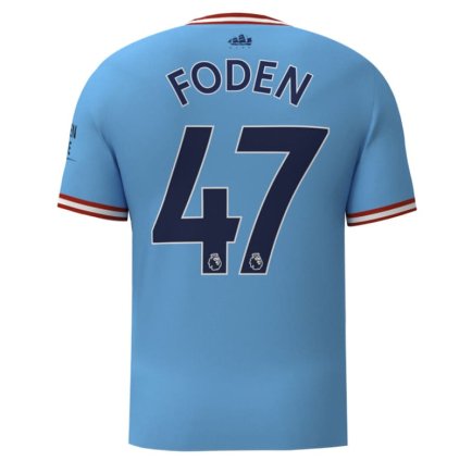 Футбольная форма Манчестер Сити Фоден 47 (Manchester City Foden 47) 2022-2023 игровая/повседневная 11223111 цвет: голубой