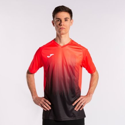 Футболка игровая Joma TIGER IV 102764.119 цвет: коралловый/черный