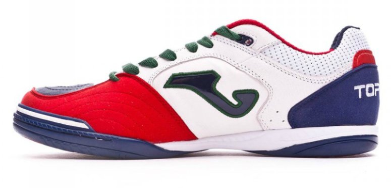 Обувь для зала (футзалки) Joma TOP FLEX TOPW.726.IN цвет: тёмно-синий/белый/зелёный/красный (официальная гарантия)