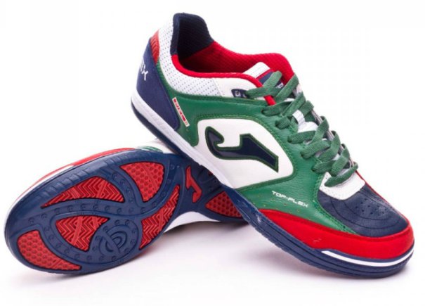 Обувь для зала (футзалки) Joma TOP FLEX TOPW.726.IN цвет: тёмно-синий/белый/зелёный/красный (официальная гарантия)