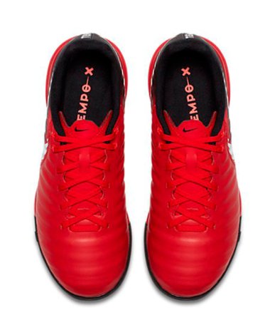 Сороконожки Nike JR TIEMPOX LIGERA IV TF 897729-616 детские цвет: красный/черный (официальная гарантия)