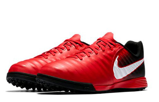 Сороконожки Nike JR TIEMPOX LIGERA IV TF 897729-616 детские цвет: красный/черный (официальная гарантия)