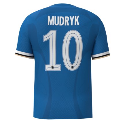 Новая Футболка Челси Мудрик 10 (Chelsea Mudryk 10) 2023-2024 игровая/повседневная 12222504 цвет: синий