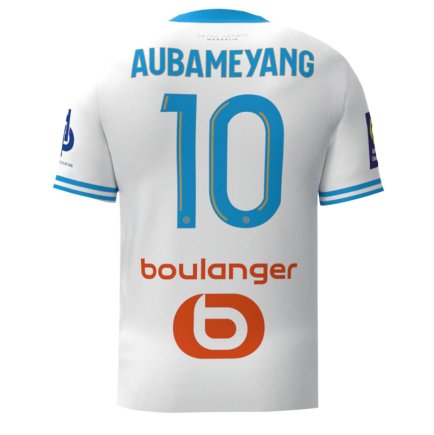 Новая Футболка Олимпик Марсель Обамеянг 10 (Olympic Marseille Aubameyang 10) 2023-2024 игровая/повседневная 12225310 цвет: белый