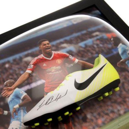 Бутса с автографом Манчестер Юнайтед Рашфорд Manchester United Rashford в рамке