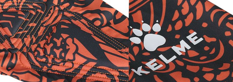 Воротарський светр Kelme K080-009 з довгим рукавом колір: чорний/неоновий помаранчевий