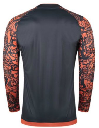 Вратарский свитер Kelme K080-009 с длинным рукавом цвет: черный/неоновый оранжевый