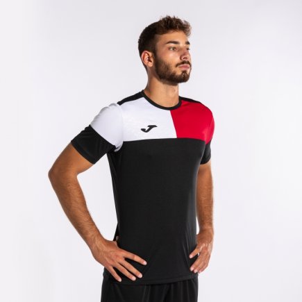 Футболка Joma MANGA CORTA CREW V 103084.106 цвет: черный/красный