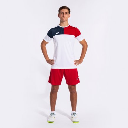 Футболка Joma MANGA CORTA CREW V 103084.206 цвет: белый/красный