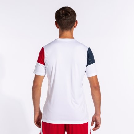 Футболка Joma MANGA CORTA CREW V 103084.206 цвет: белый/красный