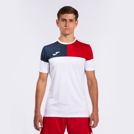 Футболка Joma MANGA CORTA CREW V 103084.206 цвет: белый/красный