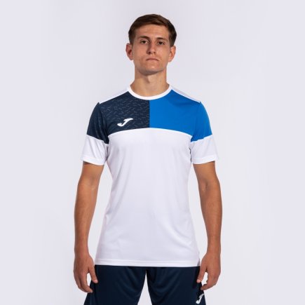 Футболка Joma MANGA CORTA CREW V 103084.207 цвет: белый/синий