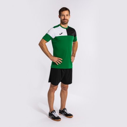 Футболка Joma MANGA CORTA CREW V 103084.451 цвет: зеленый/черный