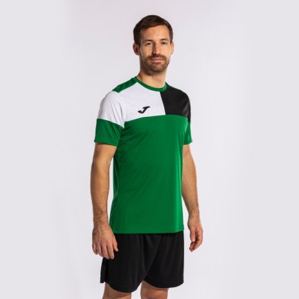 Футболка Joma MANGA CORTA CREW V 103084.451 цвет: зеленый/черный