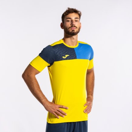 Футболка Joma MANGA CORTA CREW V 103084.907 цвет: желтый/синий