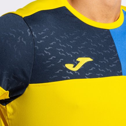 Футболка Joma MANGA CORTA CREW V 103084.907 цвет: желтый/синий