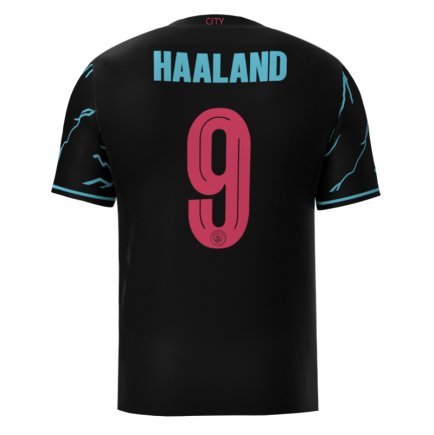 Футбольная форма Манчестер Сити Холанд 9 (Manchester City Haaland 9) 2023-2024 игровая/повседневная 12229001 цвет: черный