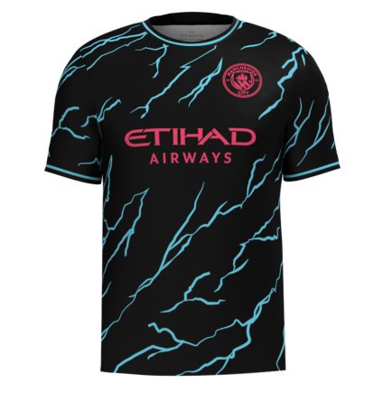 Футболка Manchester City (Манчестер Сити, Ман Сити) 2023-2024 игровая/повседневная 12228901 цвет: черный