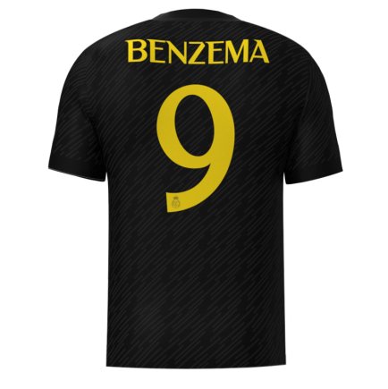 Футболка Реал Мадрид Бензема 9 (Real Madrid Benzema 9) 2023-2024 игровая/повседневная 13221001 цвет: черный