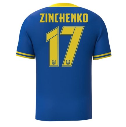 Футболка Украина Зинченко 17 (Zinchenko 17 Ukraine) 2023-2024 игровая/повседневная 13222804 цвет: синий