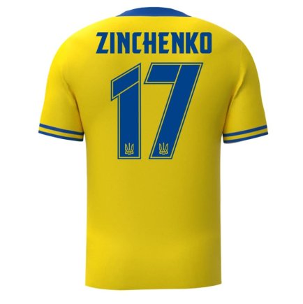 Футболка Украина Зинченко 17 (Zinchenko 17 Ukraine) 2023-2024 игровая/повседневная 13222603 цвет: желтый