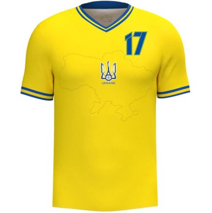 Футболка Украина Зинченко 17 (Zinchenko 17 Ukraine) 2023-2024 игровая/повседневная 13222603 цвет: желтый