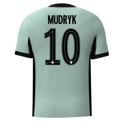 Новая Футболка Челси Мудрик 10 (Chelsea Mudryk 10) 2023-2024 игровая/повседневная 13225420 цвет: ментоловый