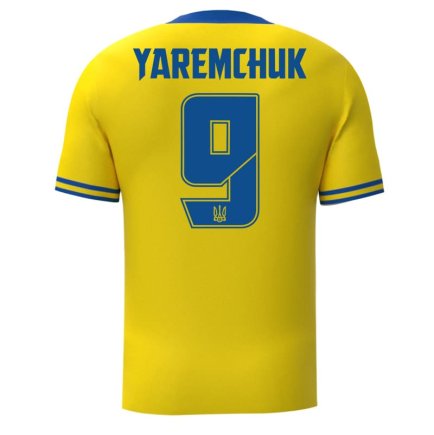 Футболка Украина Яремчук 9 (Yaremchuk 9 Ukraine) 2023-2024 игровая/повседневная 13225603 цвет: желтый