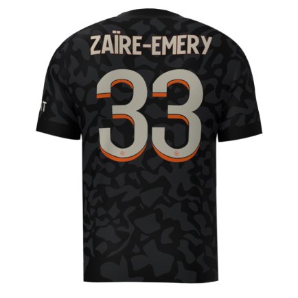 Футбольная форма ПСЖ Заири-Эмери 11 (PSG Zaïre-Emery 11) 2023-2024 игровая/повседневная 13229601 цвет: черный