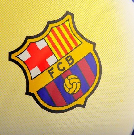 М'яч футбольний Nike Pitch FC Barcelona SC3480-100 колір: білий/синій/жовтий Розмір 4 (офіційна гарантія)
