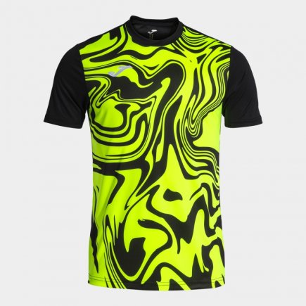 Футболка ігрова Joma LION II 103729.121 колір: чорний/жовтий