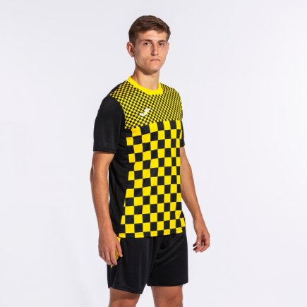Футболка игровая Joma FLAG III 103157.109 цвет: черный/желтый