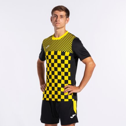 Футболка игровая Joma FLAG III 103157.109 цвет: черный/желтый