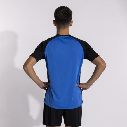 Футболка ігрова Joma TIGER VI 103679.701 колір: чорний/блакитний